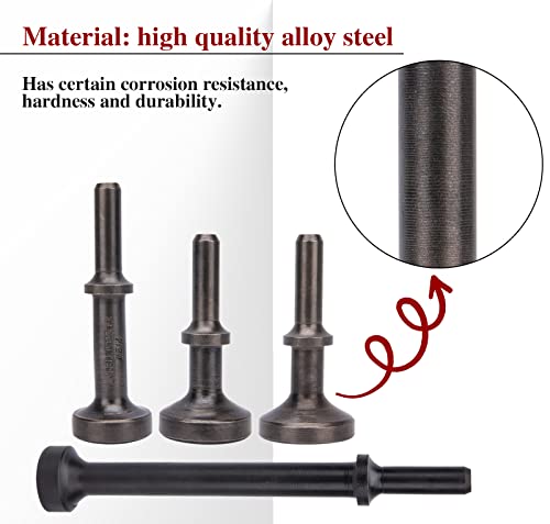 Smoothing Air Hammer Bits Set, 5Pcs Smoothing Air Hammer Tool Kit Air Hammer Attachments Air Chisel Bits, Extended Length Pneumatic Hammer Bit with Spring, Power Hammer Drills Tools & Home Improvement by ZMCYNG - Image 4