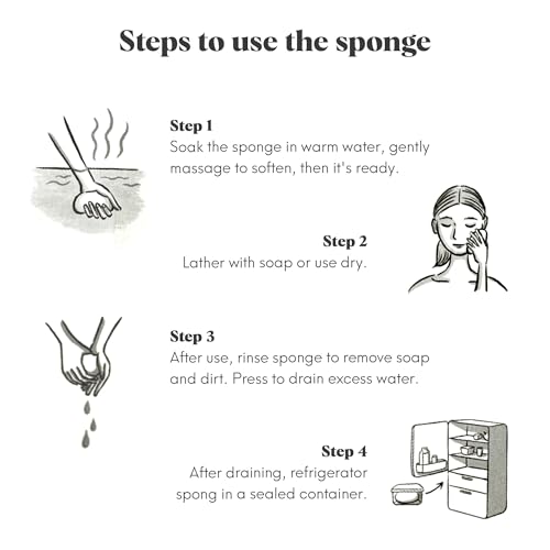 Image of ILEM JAPAN Natural Konjac Body Sponge - Soft White Sponge for All Skin, Exfoliating, Gentle Japanese Skincare Tool for Bath & Shower | For Men & Women | Help Reduction of Fine lines & Wrinkles