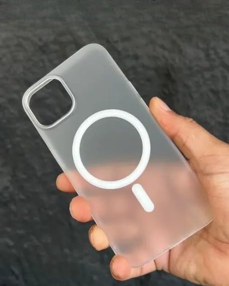 Frosted Transparent Back Cover for iPhone 13/14 | Compatible with Magsafe | Dual Camera Protection | Lightweight & Thin Case for iPhone 13/14 | Frosted Matte Finish Transparent Back Case | - Image 7