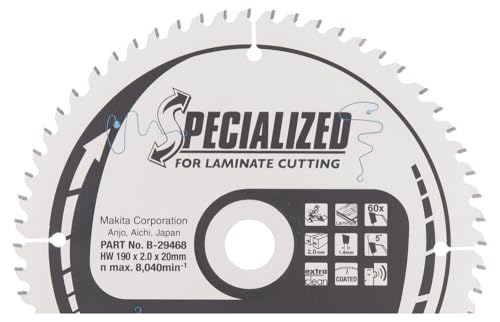 Makita B-33847 Specialized Blade for Laminate and Wood Cutting 190x20x60T
