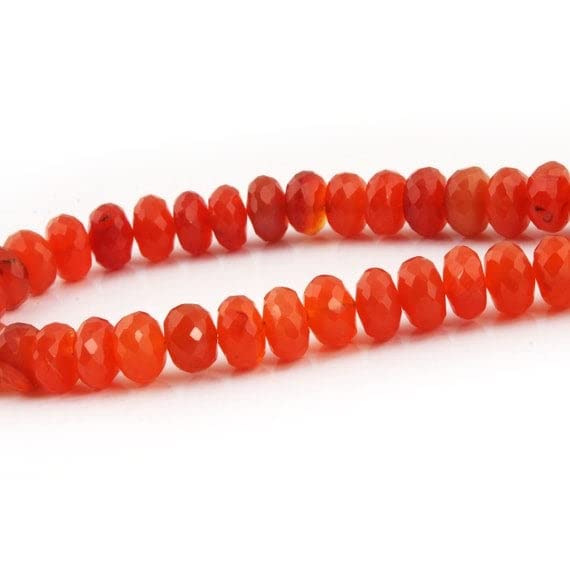 Carnelian faceted rondelles véritables pour éviter les imitations plastiques
