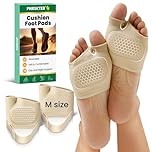 Pnrskter Metatarsal Pads for Women – 2PCS Adjustable Heel Strap Metatarsal Pads, SEBS Gel Ball of Foot Cushion Pads for Pain Relief, Breathable Design for Walking, Running or Standing (M Size)
