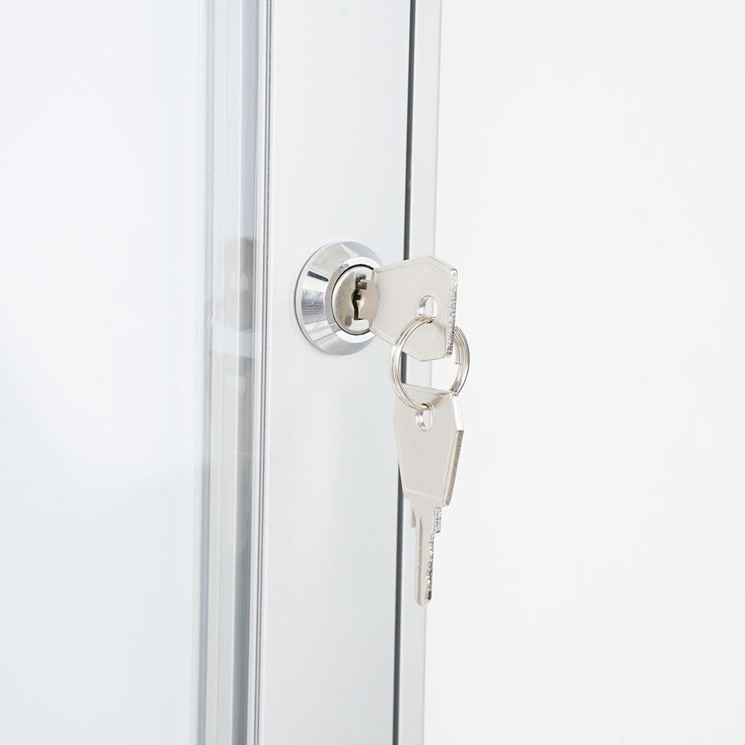 Danieli - Bacheca da Esterno Porta Menu e Avvisi A4. Bacheca con Serratura e Coppia di Chiavi in Dotazione. Facile Fissaggio a Parete. Superficie in Acciaio Magnetica e Scrivibile. (6 x A4)