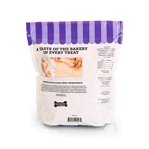 Three Dog Bakery Itty Bitty Bones Baked Dog Treats, Peanut Butter, 32 Oz, (320123) #TOP1