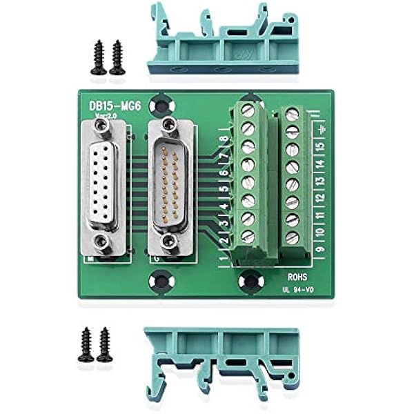 D-SUB DB15 wtyczka / gniazdo Header Breakout Board listwa zaciskowa wtyczka M / F (DB15-MG6 adapter)