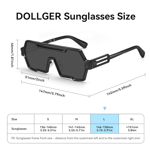 Dollger Retro Steampunk Sunglasses Men Trendy One Piece Irregular Metal Sunglasses3