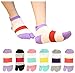 Women's Solid 2 Toe Flip Flop Tabi Socks Geta Ankle Cotton 6 Pairs