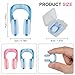 NOVAHAUS Nose Clip for Swimming, 4 PCS Silicone Waterproof Nose Plugs for Adults with Individual Storage Case, Soft Comfortable Non-Slip Fit for Pool Training Diving Water Sports Multi-Color