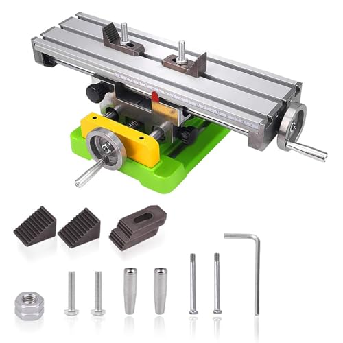 AXILYZE Multifunction Worktable Milling Working Table(Heavy Size-6350), Compound Slide Milling Table Cross Milling Machine Compound 2 Axis 4 Ways for All Drill Stands Bench Drilling Milling Machine