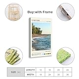 BMtyDG Real Photo Lake Erie Decor Canvas Poster Wall Art Prints Room Aesthetic Murals Bedroom And Living Decorations Frame 16x24inch
