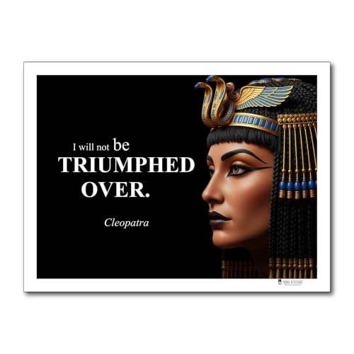 Young N Refined Cleopatra Inspirational Quote Poster - Motivational Black & White Wall Art for Classroom, Office & Home Decor - Landscape Educational Print, 18 x 24 Inches (Laminated)