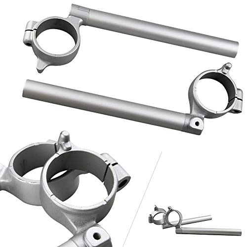 Mallofusa Motorcycle Clip On Handlebars Fork Tube Replacement Compatible For Suzuki Gsxr 600/750 K6 2006 2007 2008 2009 2010 Silver 1 Pair #TOP5