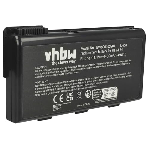 vhbw Akku kompatibel mit MSI CR630-043XPL, CR630-044PL, CR630-056, CR630-088XYU Notebook (4400mAh, 11,1V, Li-Ion)