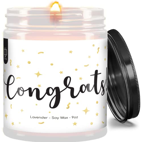 Congrats Candle, Congratulations Gifts For Women Candle – Lavender Scented Candle – Best Friend Gifts For Women – Congratulations Gifts For Women Unique Candle