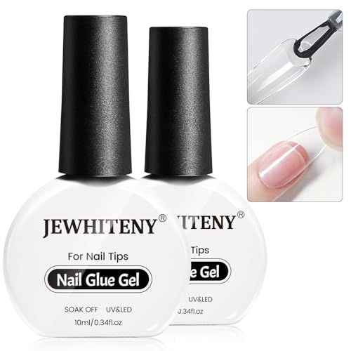 JEWHITENY 2Pcs 10Ml Gel de Cola para Unhas Pontas de Unhas Cola Em Gel para Unhas Postiças Pontas E