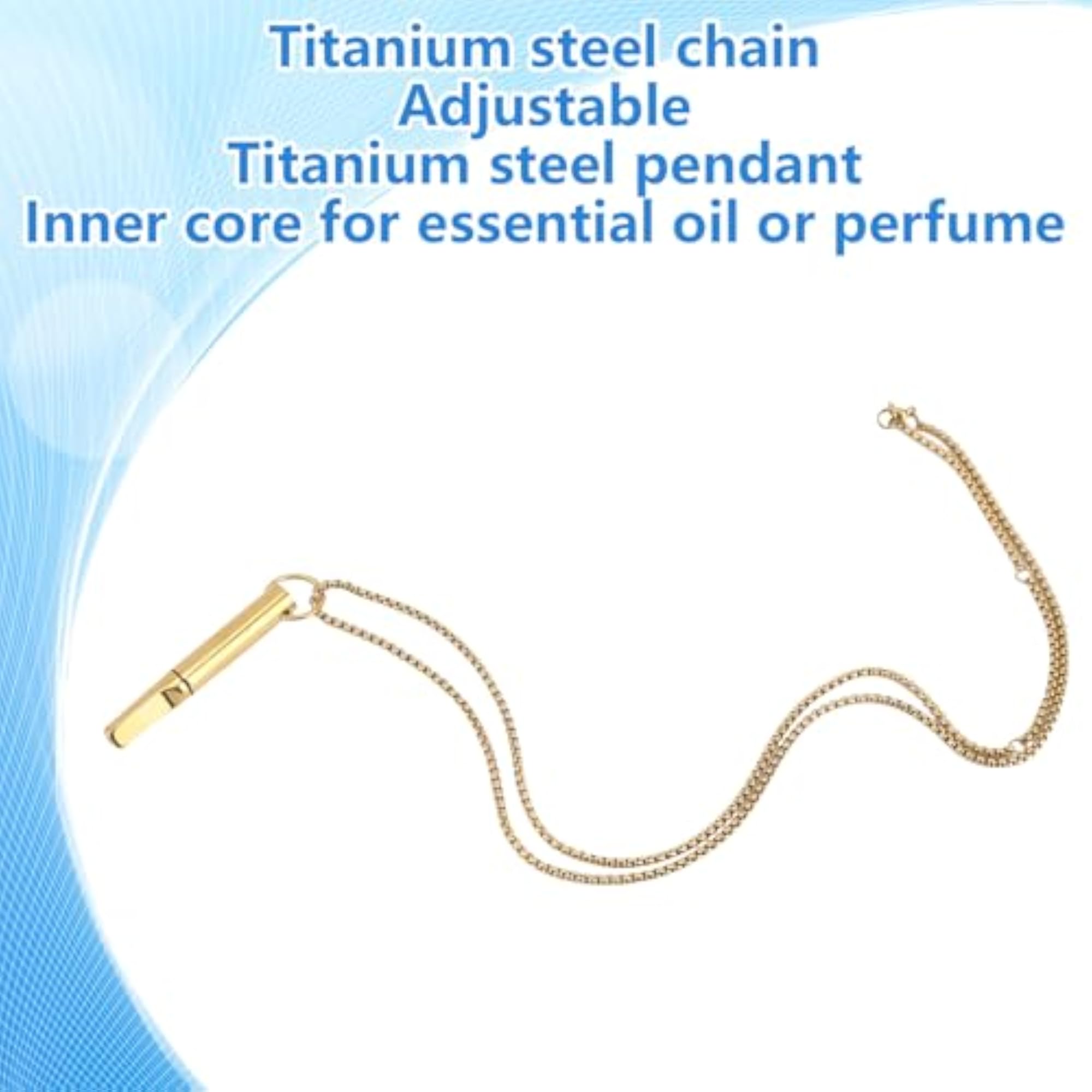 Mindfulness Breathing Necklace, Titanium Steel Pendant