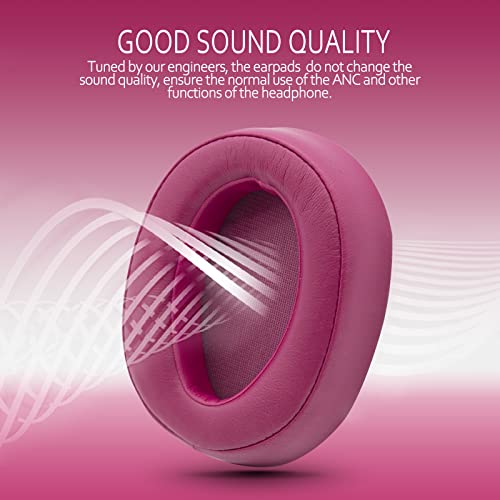 Image of Krone Kalpasmos Replacement Earpads for Sony WH-H900N h.Ear on 2&Sony MDR-100ABN Headphones,Sony Headphone Cushions Compatible with Sony 900N,Sony WH H900N earpads with Soft Foam Leather(Bordeaux Red)