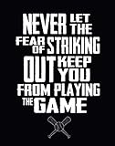 Inspirational Baseball Quote Print - PrintChicks Wall Art Decor Softball Team Gift