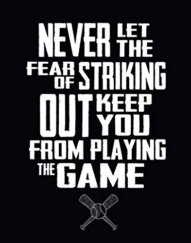 Inspirational Baseball Quote Print - Printchicks Wall Art Decor Softball Team Gift #TOP12