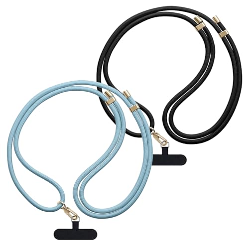 Ziyonix 2 Pezzi Cordino per Telefono Universale, Laccio Regolabile per Cellulare Cordino per Cellulare Universale Rimovibile Catena Laccio per Compatibile con iPhone Huawei e Altri Smartphone