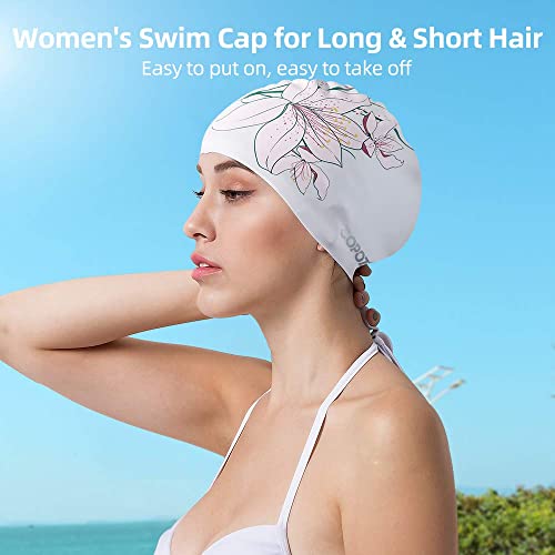 Copozz Silicone Swim Cap For Women, Protect Hair And Ears, Suitable For Women With Long Hair To Keep Hair Dry #TOP4