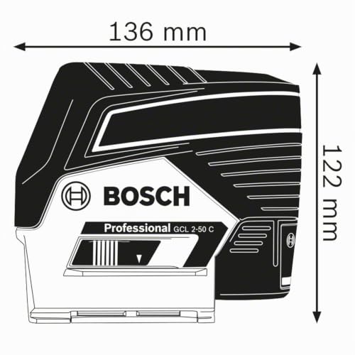 Laser ligne Bosch Professional GCL 2 50 C Sans fil 20m de portée Batterie 0601066G08 - vue 10