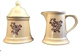 Pfaltzgraff Village Pattern Creamer and Sugar Set