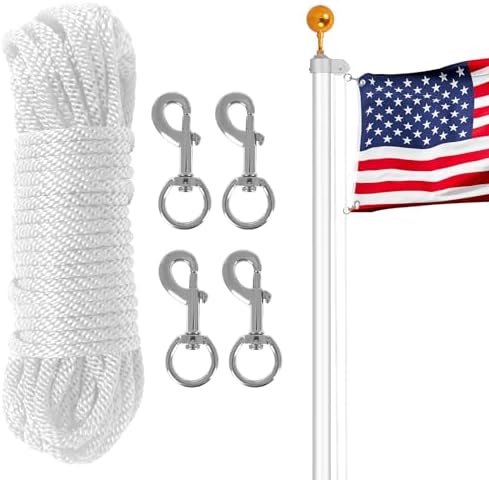Amazon.com : BMFTRRI Flag Pole Rope Kit 50Ft x 1/4