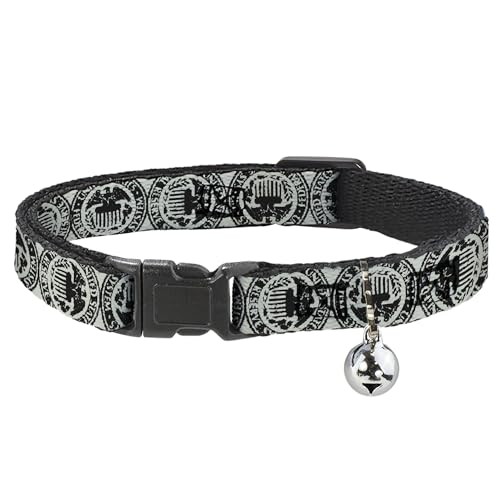 Collar de gato separable Buckle-Down Americana con cascabel y cierre de plástico 2