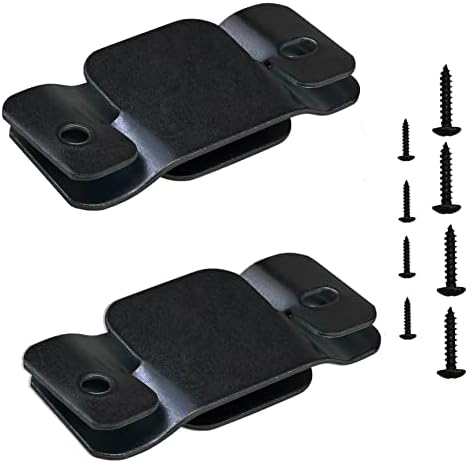 Hosrnovo Sectional Connectors, 4PCS Universal Large Metal Couch Connectors for Sectionals, 2 Sets Sofa Interlocking Furniture Connector Bracket Kit with Screws for Loveseat (Black)