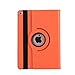 PT Smart Case for New Ipad 10.2 2019 -iPad 7th Generation 10.2" 2019 Case, Rotating PU Leather Stand Case, Auto Sleep/Wake Hard Back Shell Cover (Orange)