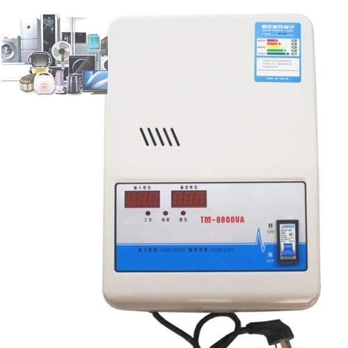 Estabilizador de Voltaje Automático 220V, 8800W/15000W/20000W/30000W Transformador de Voltaje CA, Estabilizador de Baja Tensión Para Fuente de Alimentación Hogar, Para Refrigerador