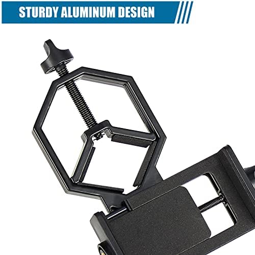 Solomark Universal Cell Phone Adapter Mount - Compatible with Binocular Monocular Spotting Scope Telescope and Microscope - For Smartphone -Telescope Tccessories- Record the Nature of the World