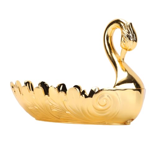 Focket Fruit Bowl, Elegant Peacock Zinc Alloy Serving Tray, Candy