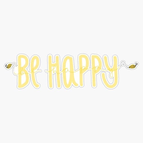 Be Happy Bee - Adhesivo adhesivo para parachoques de 5 pulgadas