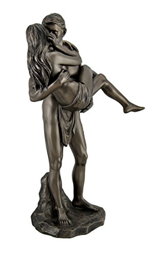 Resin Statues The Lovers Bronze Finished Man Carrying Woman Nude Statue 6.5 X 11.5 X 3.5 Inches Bronze #TOP1