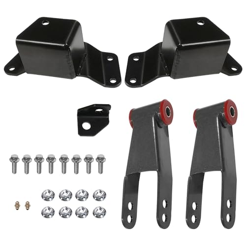 ‎Psrorkeu - 4" Rear Lowering Drop Kit Shackles & Hangers for 1988-1998 Chevy Silverado GMC Sierra 1500 Series by Psrorkeu - Image 8
