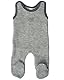 Lilano, Baby/Frühchen Strampler mit Fuß, 100% Wolle (kbT) (Grau Geringelt, 50)