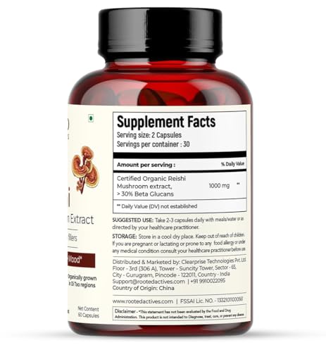 Image of Rooted Active's Adaptogen Power Duo | Reishi & Cordyceps Mushroom Capsules | Whole Mushroom Powder | Vegan, Non-GMO, Gluten-Free | No Fillers | 60+60 Capsules