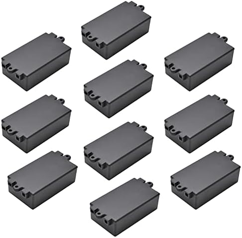 Fielect Junction Box ABS Plastic Dustproof Universal Electrical Project Enclosure with Ear Black, 2.76" x 1.77" x 1.38"
