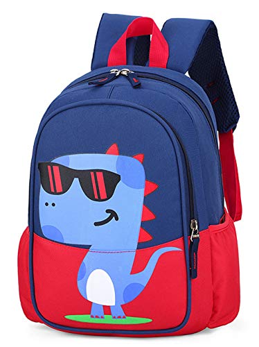 Kintone Cartable Scolaire Primaire Garçon Cartoon Dinosaure Sac à Dos Léger Enfant Voyage Sport (Rouge) Cover