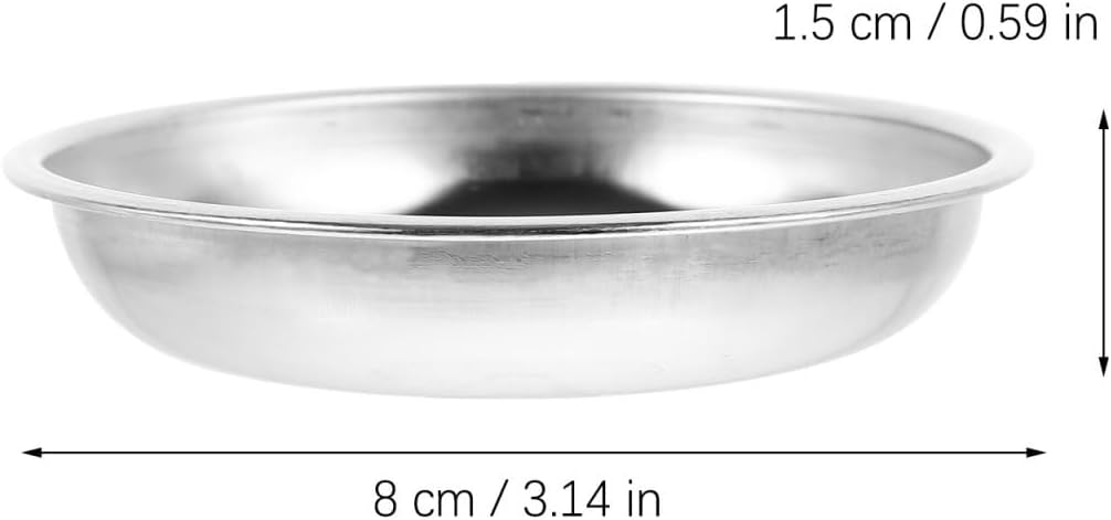 DOITOOL 10 Pcs Stainless Steel Sauce Dishes 3.14 inch Round Small Plates for Condiments Mustard Soy Sauce Appetizers Snacks Home Kitchen Restaurant Parties