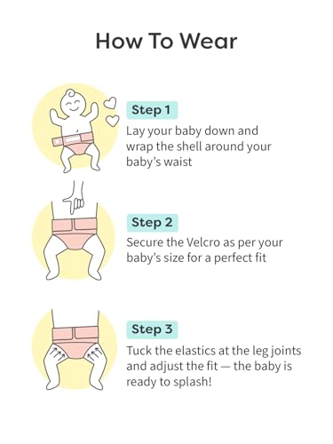 Image of SuperBottoms Reusable Swim Diaper | UNO SuperSoft Cloth Diaper Shell with Velcro | Adjustable Fit for 3M to 3Y | No Insert Needed | Rash-Free & Eco-Friendly Baby Swim Diaper