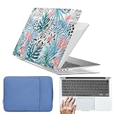 HLAAJJX Etui na MacBook Pro 13 cali pokrowiec 2012 2011 2010 2009 2008 model A1278 z CD-ROM, twardy plastik ochrona etui i klawiatury, tropikalne liście