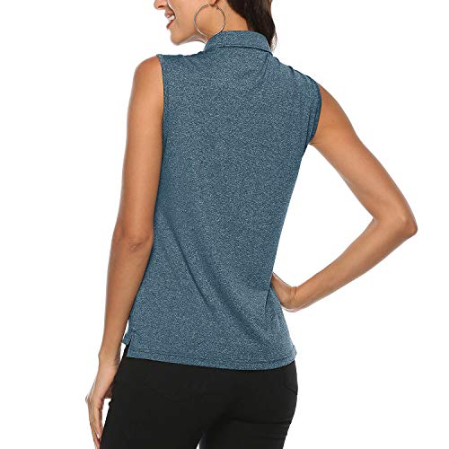 Image of AIRIKE Golf Polo Shirts for Women Sleeveless Summer Sports Athletic Fashionable Workwear-Quick Dry Womens Tank Tops