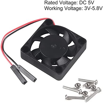 AOICRIE for Raspberry Pi 4 Quiet Fan, 4Pcs for Raspberry Pi Cooling Fan Brushless 3.3-5VDC Quiet Fan with for Raspberry Pi Heatsink for Raspberry Pi 4B / 3B+ / 3B/ Zero/Zero W or Other Robot Project