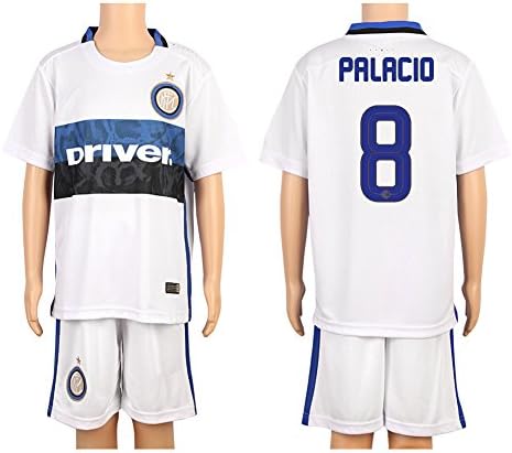 White #8 Away Kids Youth Football Soccer Jersey Kit Set (2015/16)