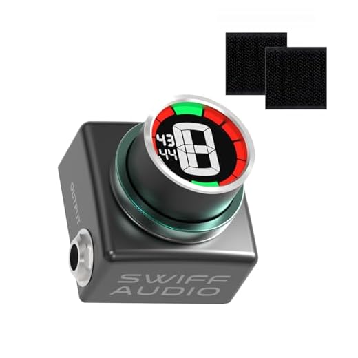 SWIFF Guitar Tuner Pedal, Tiny Pedal Tuner with True Bypass Compact Chromatic Foot Pedal Fits on Any Pedalboard For Acoustic Electric Bass Guitar Mandolin and Other Instruments