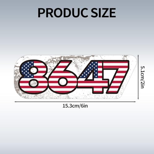 Image of 3pcs 8647 President Car Magnets, American Flag Bumper Stickers Campaign Magnetic Decal Political Bumper Stickers for Cars, Trucks & Vehicles (Style A)