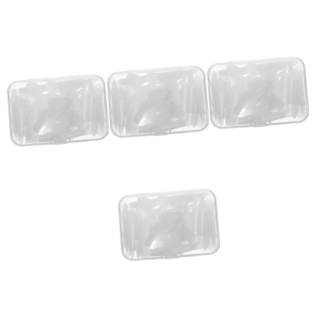 Beavorty 4ensembles Set De Pinceaux à Lèvres Pratiques Kit De Brosse Cosmétique Applicateur Transparent Pour Maquillage à Domicile Et Professionnel